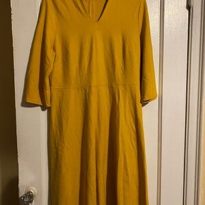 Eloquii Yellow A-Line Dress with Dolman Sleeves